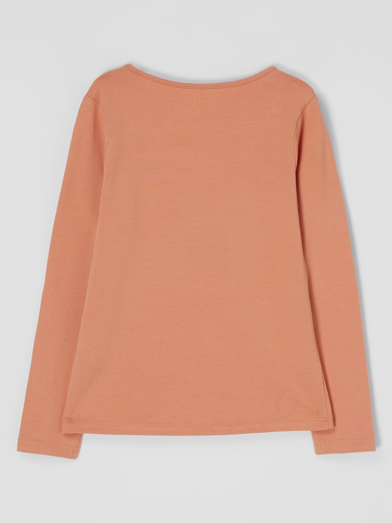 Longsleeve mit Logo in apricot