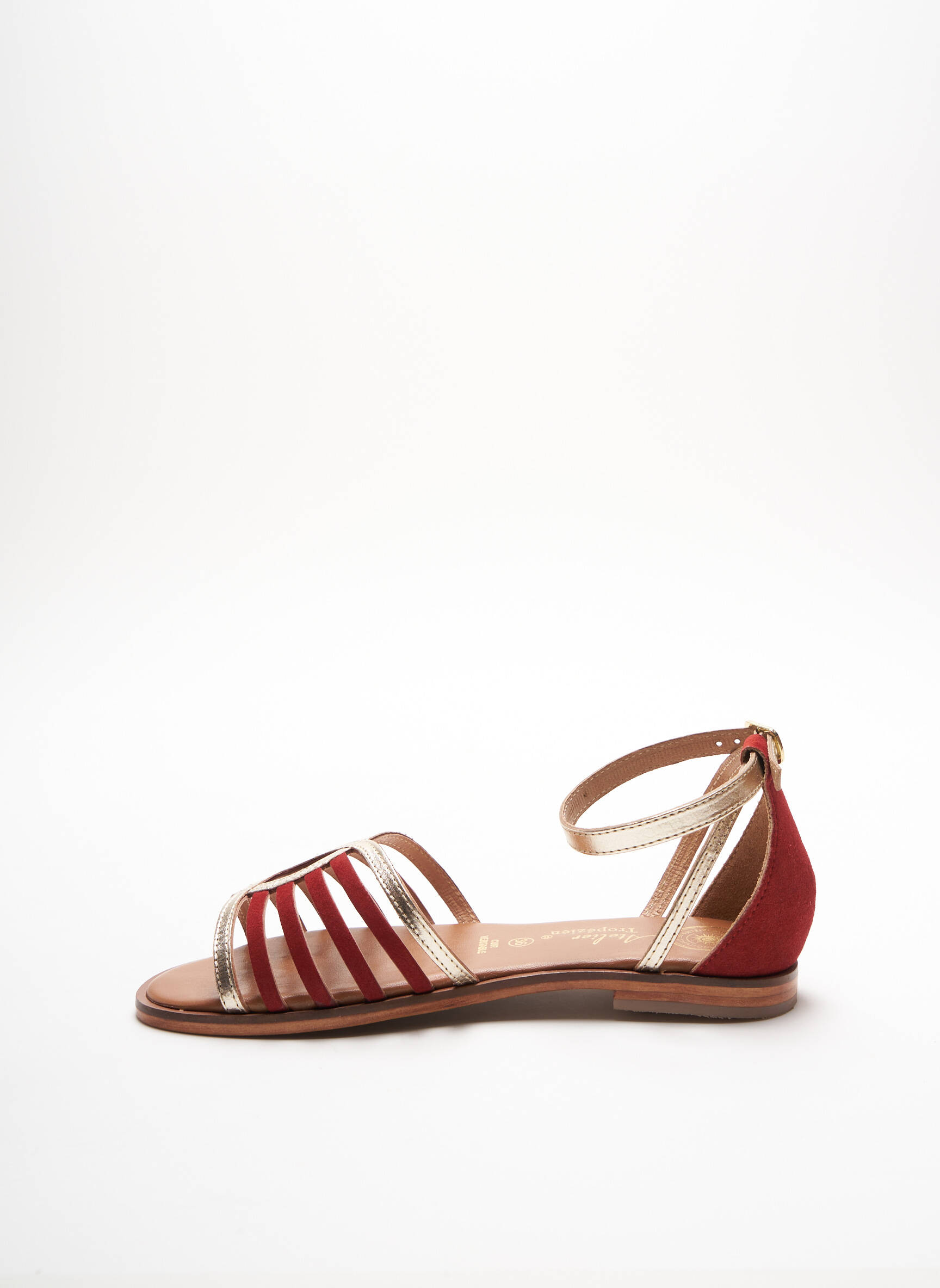 L Atelier Tropezien Sandales Nu Pieds Femme couleur rouge