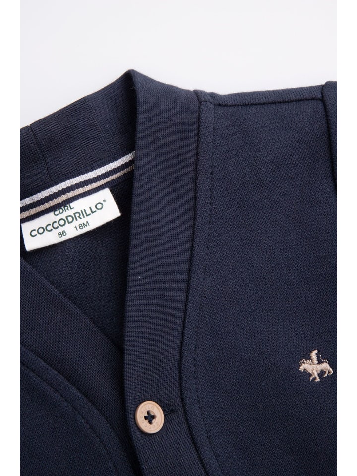Coccodrillo Strickjacke mit Reißverschluss in dunkelblau günstig kaufen
