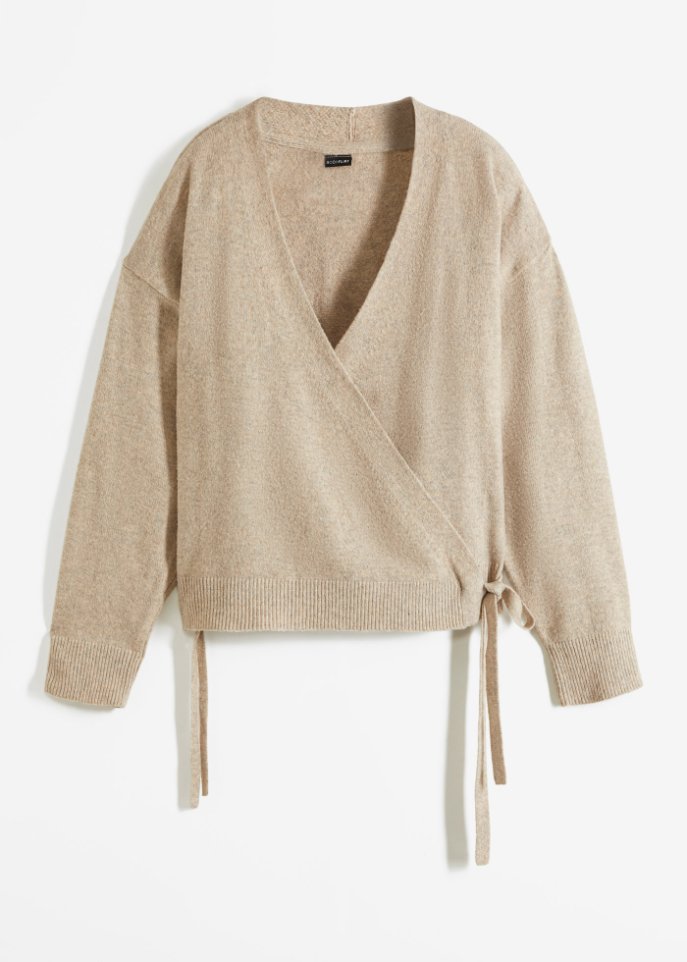 kurze Wickelstrickjacke