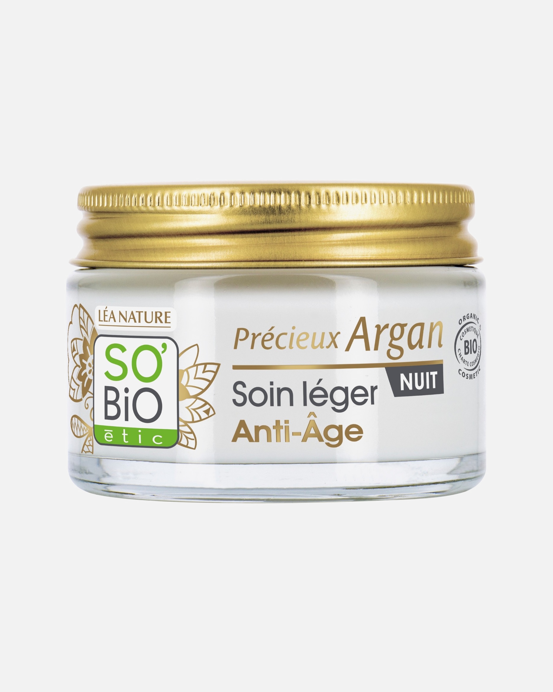 SO BiO étic Light Anti-Aging Nachtcreme, Kostbares Arganöl