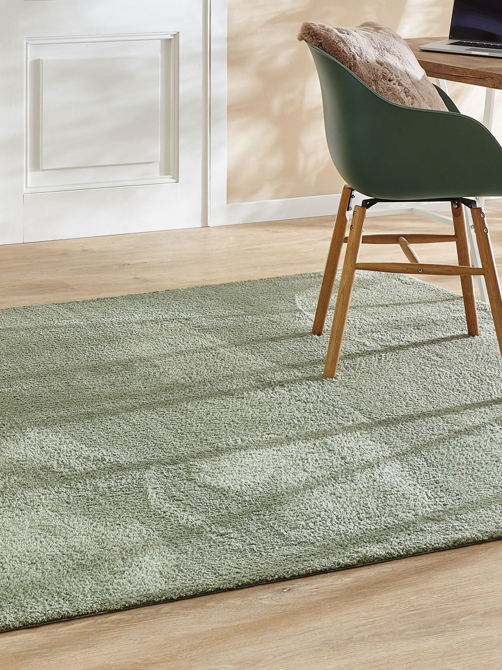 Tenderness Hochflor-Teppich, Salbei