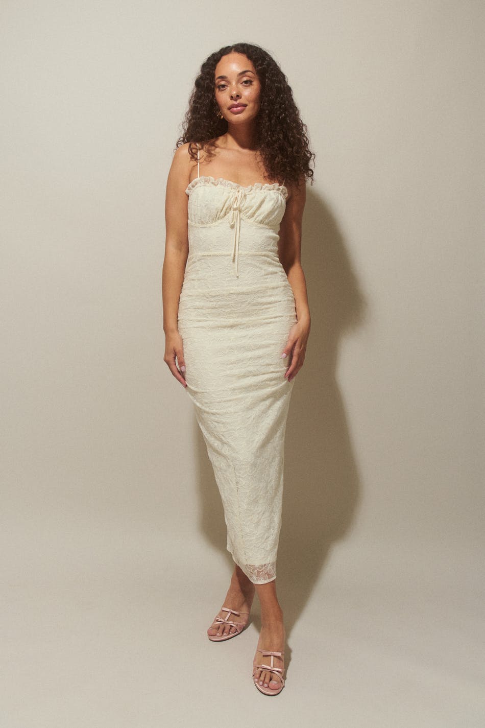 Embroidered midi dress