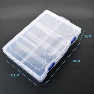 MK3 Sortierhilfe / Token Case / Plastik Box + Extra Tray 23 x 16 x 6 cm (8 Fächer)