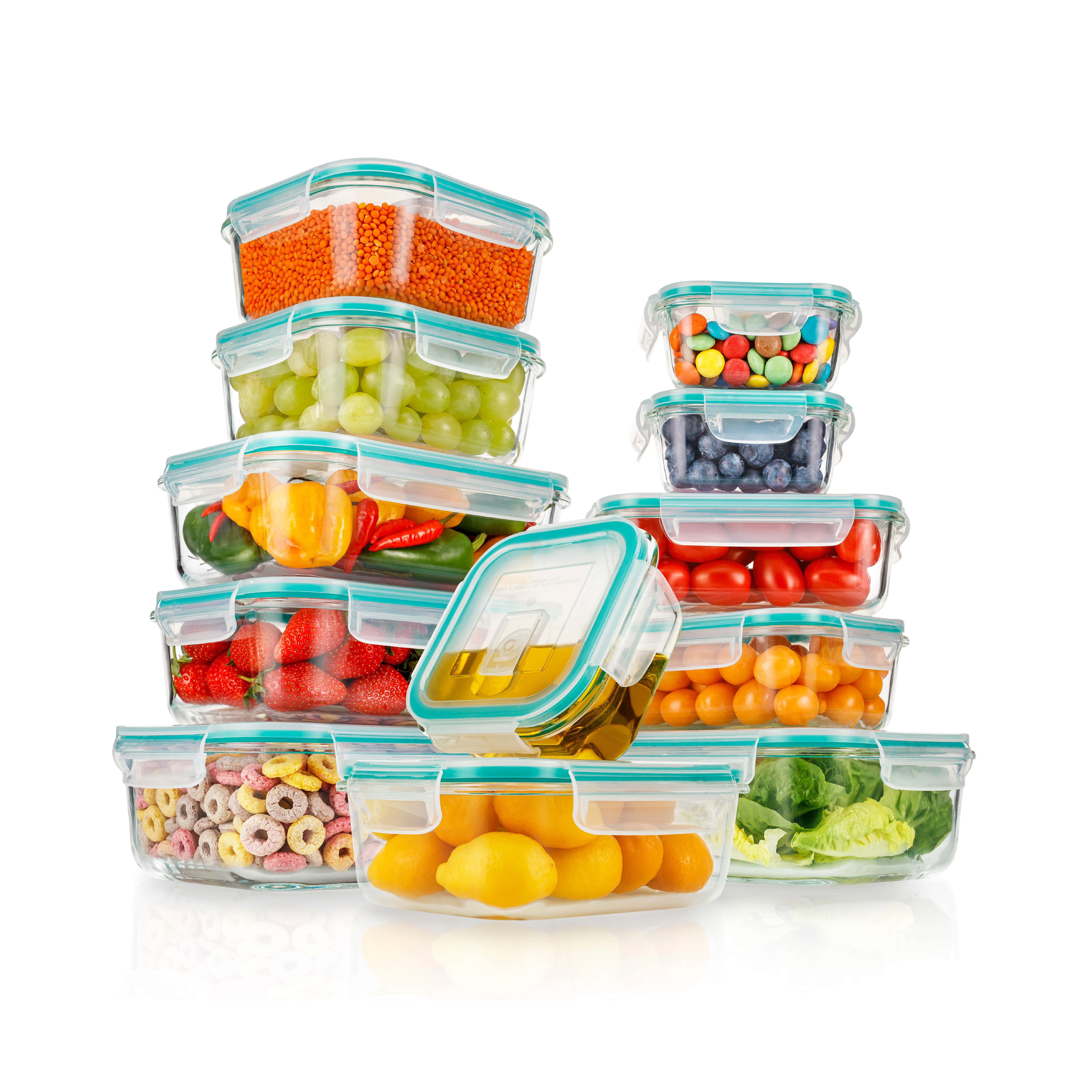 SÄNGER Frischhaltedose Dosen Set, Glas, (Set, 24-tlg., Frischhalteboxen & Deckel), BPA Frei, Mikrowellenventil