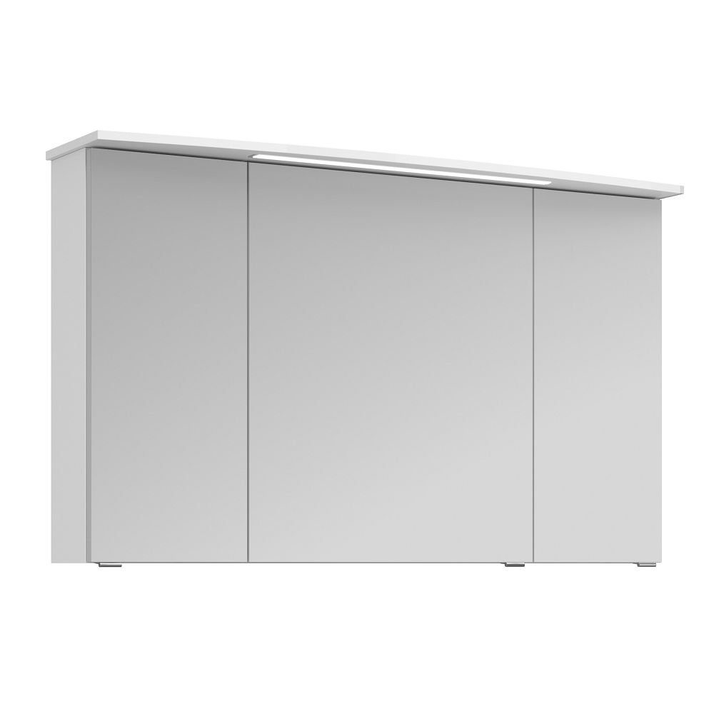 Lomadox Spiegelschrank FES-4010-66 weiß glänzend inkl. LED - 122/72/27cm