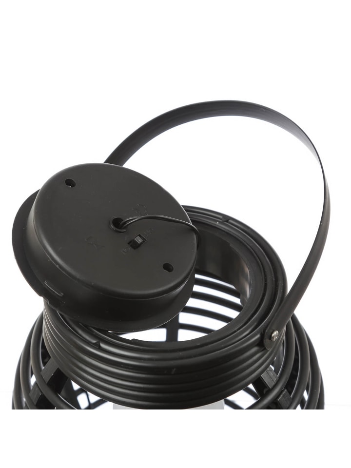 MARELIDA LED Solar Laterne mit LED Kerze in Rattan Korboptik H: 15cm in schwarz günstig kaufen onesize
