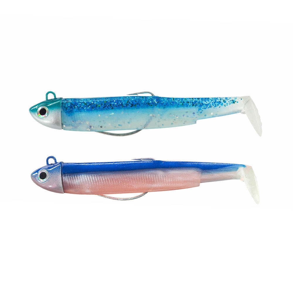 Mīkstais māneklis fiiish combo black minnow 120 meklēšana 12cm 18g