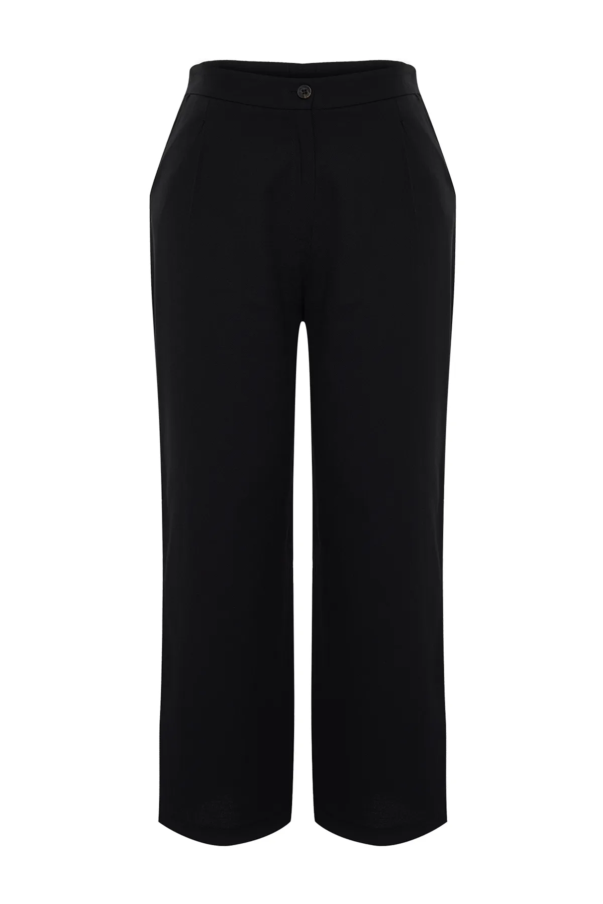 Trendyol Curve  Schwarze Webhose mit hoher Taille und weitem Bein TBBSS24AR00022