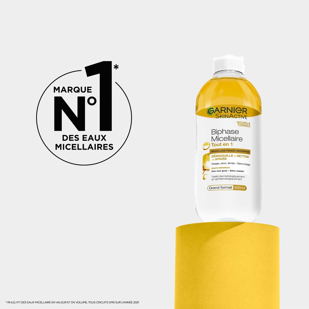 garnier SkinActive Biphase Micellaire Tout En 1 MaquillageWaterproof