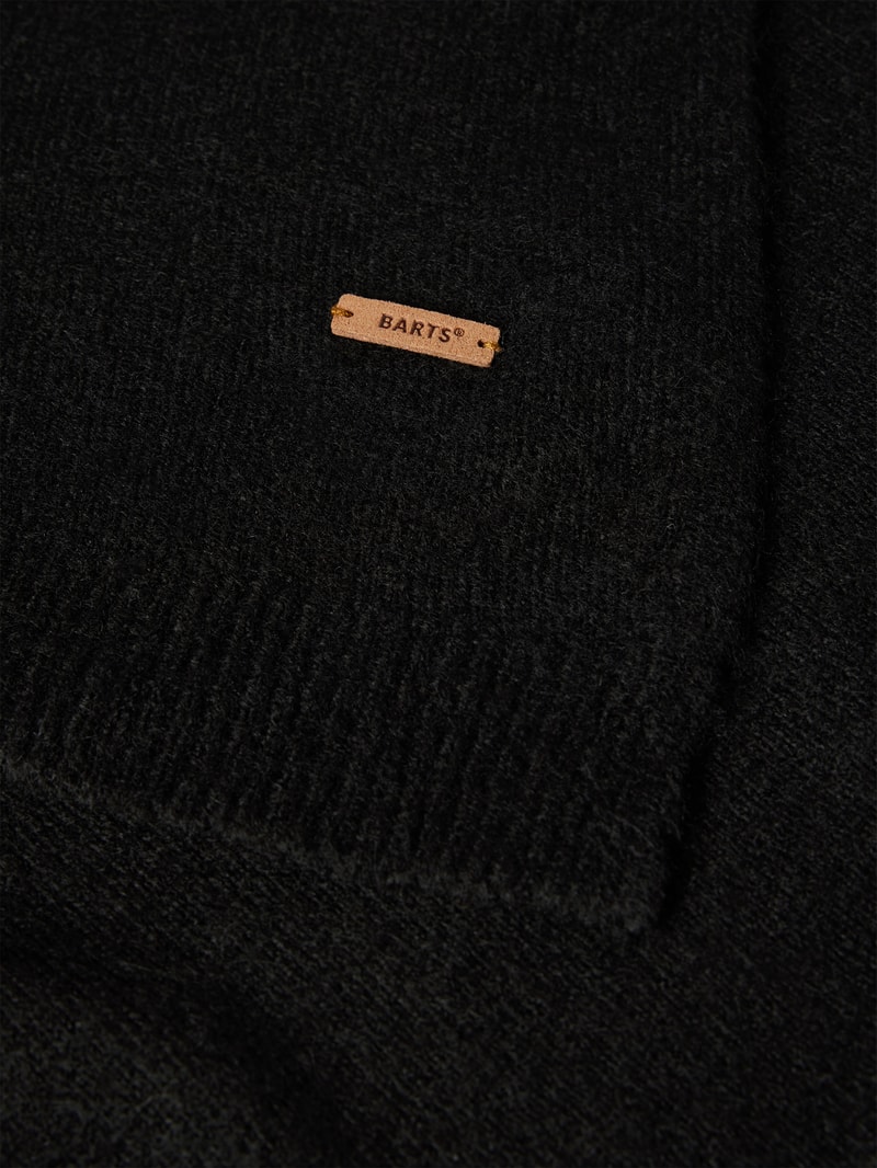Schal mit Label-Detail Modell 'Witzia' in schwarz