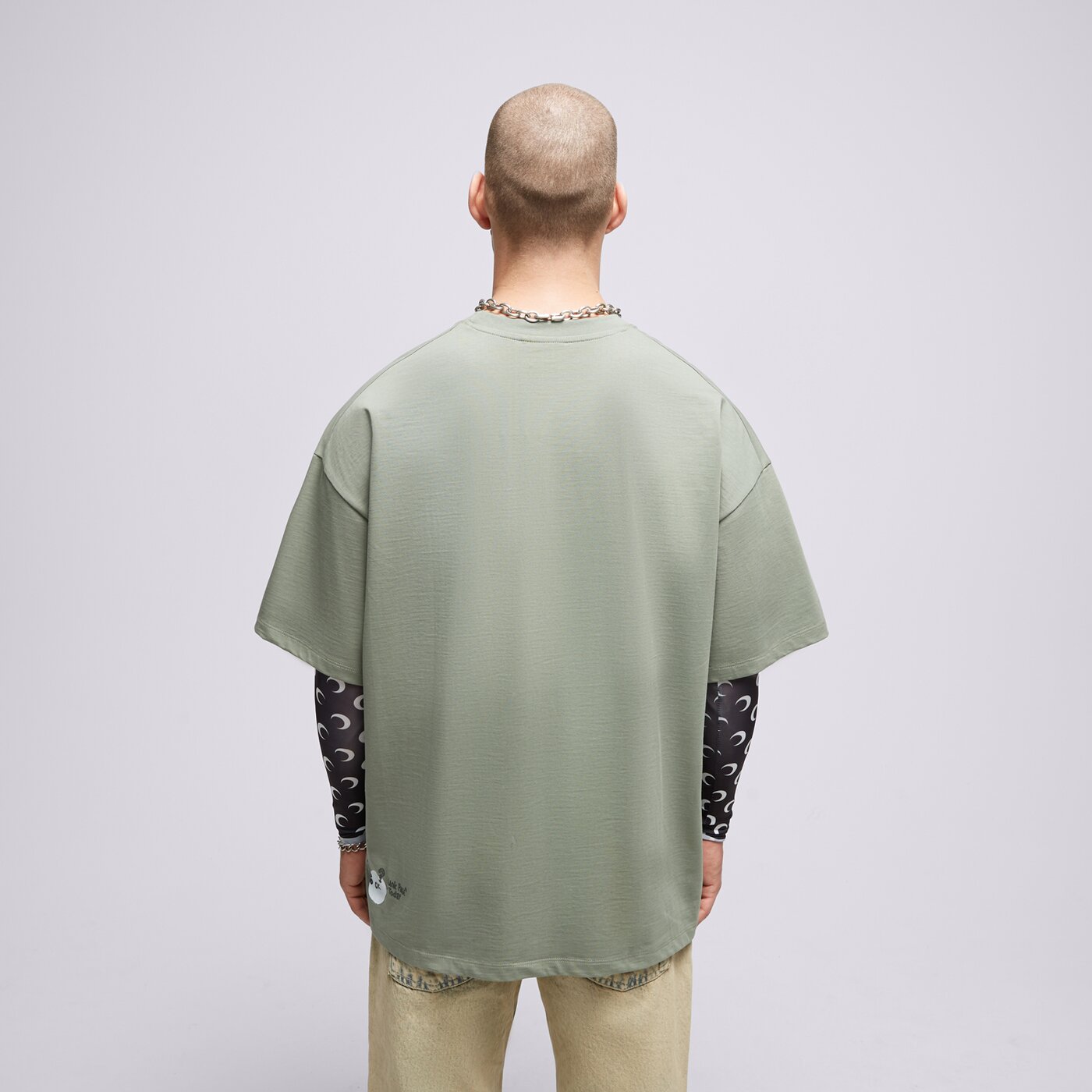 S.NOW JOB SIZEER T SHIRT “BLANK PAGE”-OLIVE Grün