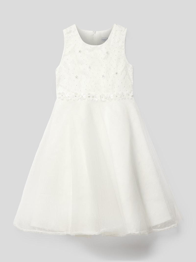 Kommunionskleid mit Perlenbesatz in offwhite