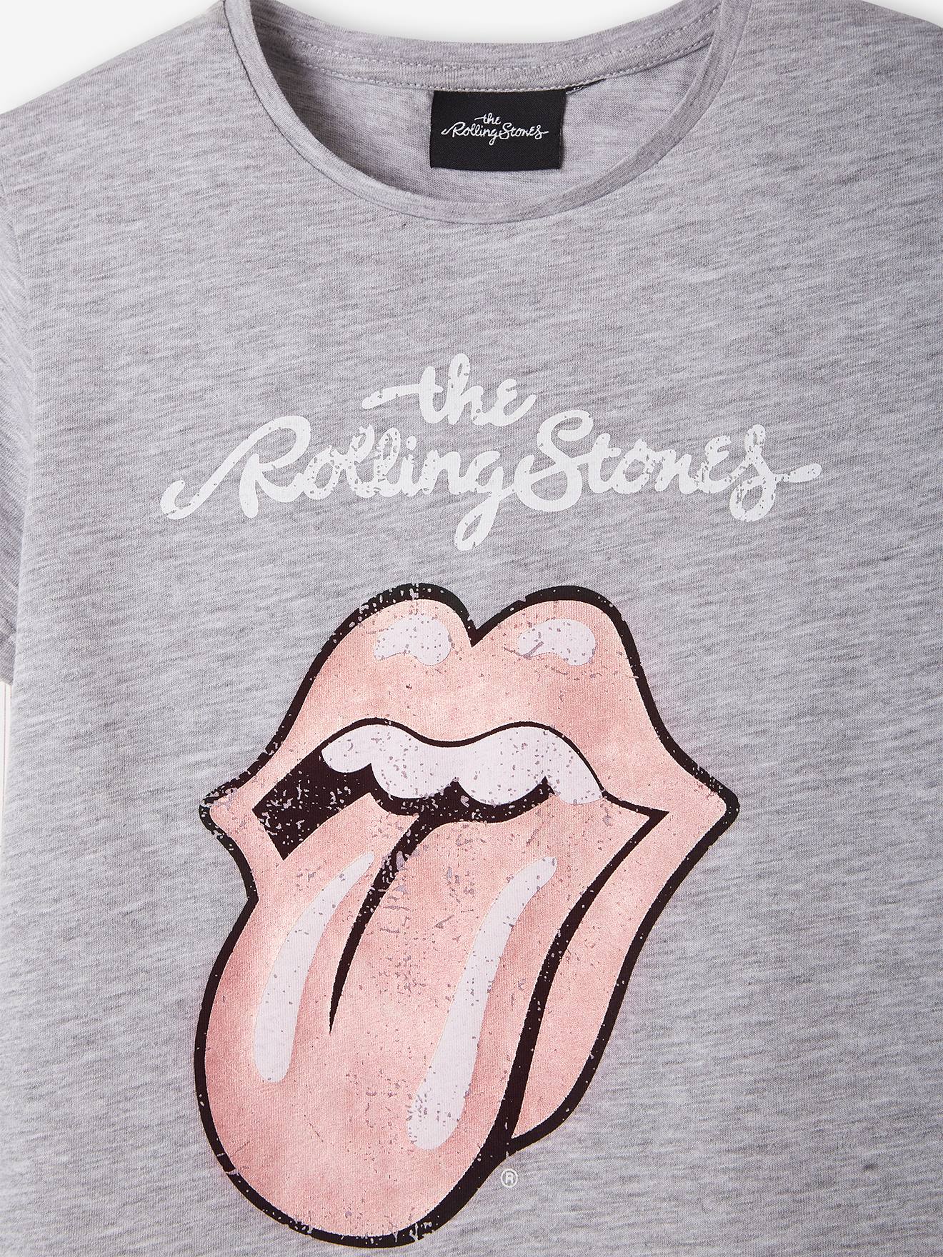T-shirt fille manches courtes The Rolling Stones® gris moyen chine