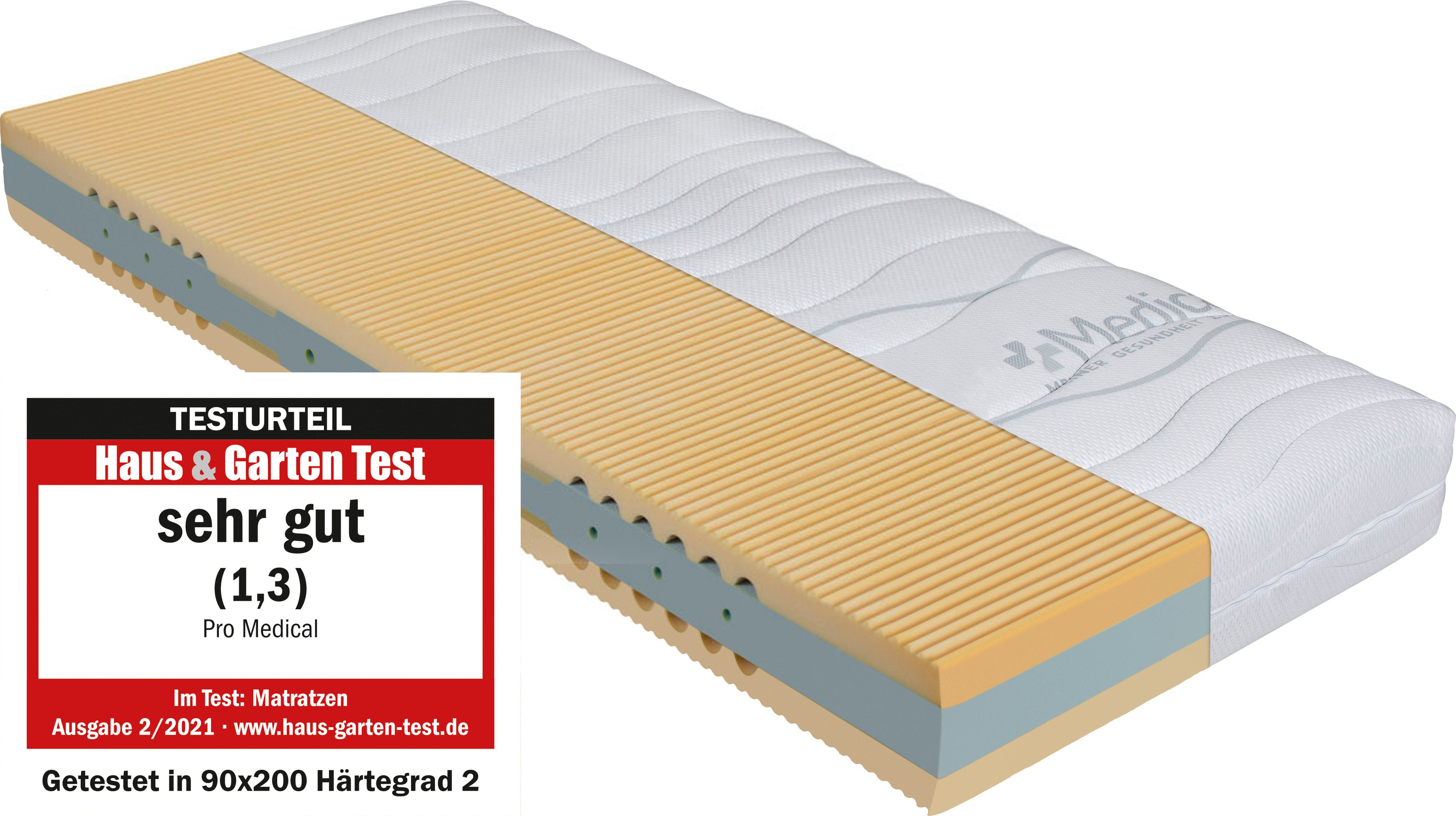 Kaltschaummatratze Pro Medical, Beco, 20 cm hoch, Matratze in 90x200 cm und weiteren Größen, punktelastische Matratze