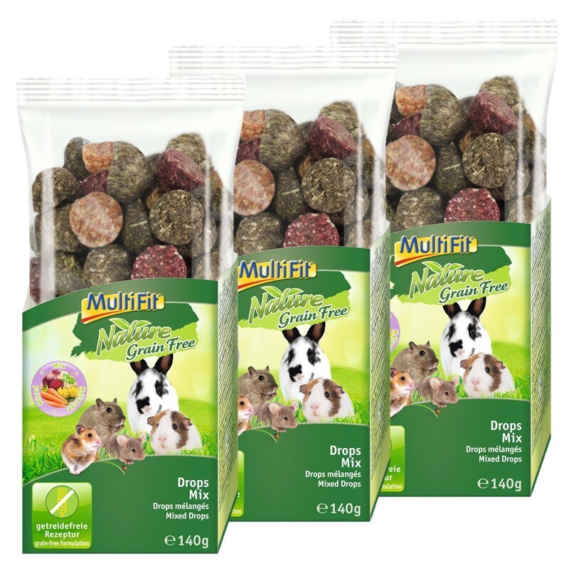 MultiFit Snacks MultiFit Grain Free Drops 3x140g