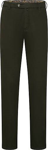 MEYER Chino-Hose Super-Stretch Check Pattern Chino