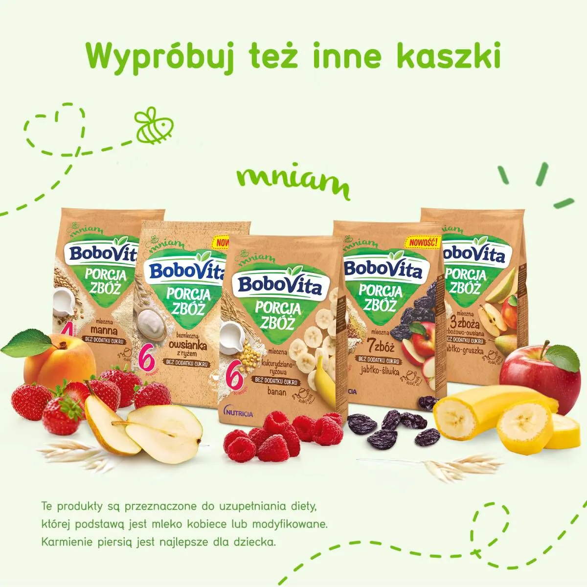 Bobovita χυλός δημητριακών χωρίς γαλακτοκομικά προϊόντα 7 δημητριακών, μύρτιλο, βατόμουρο, μήλο