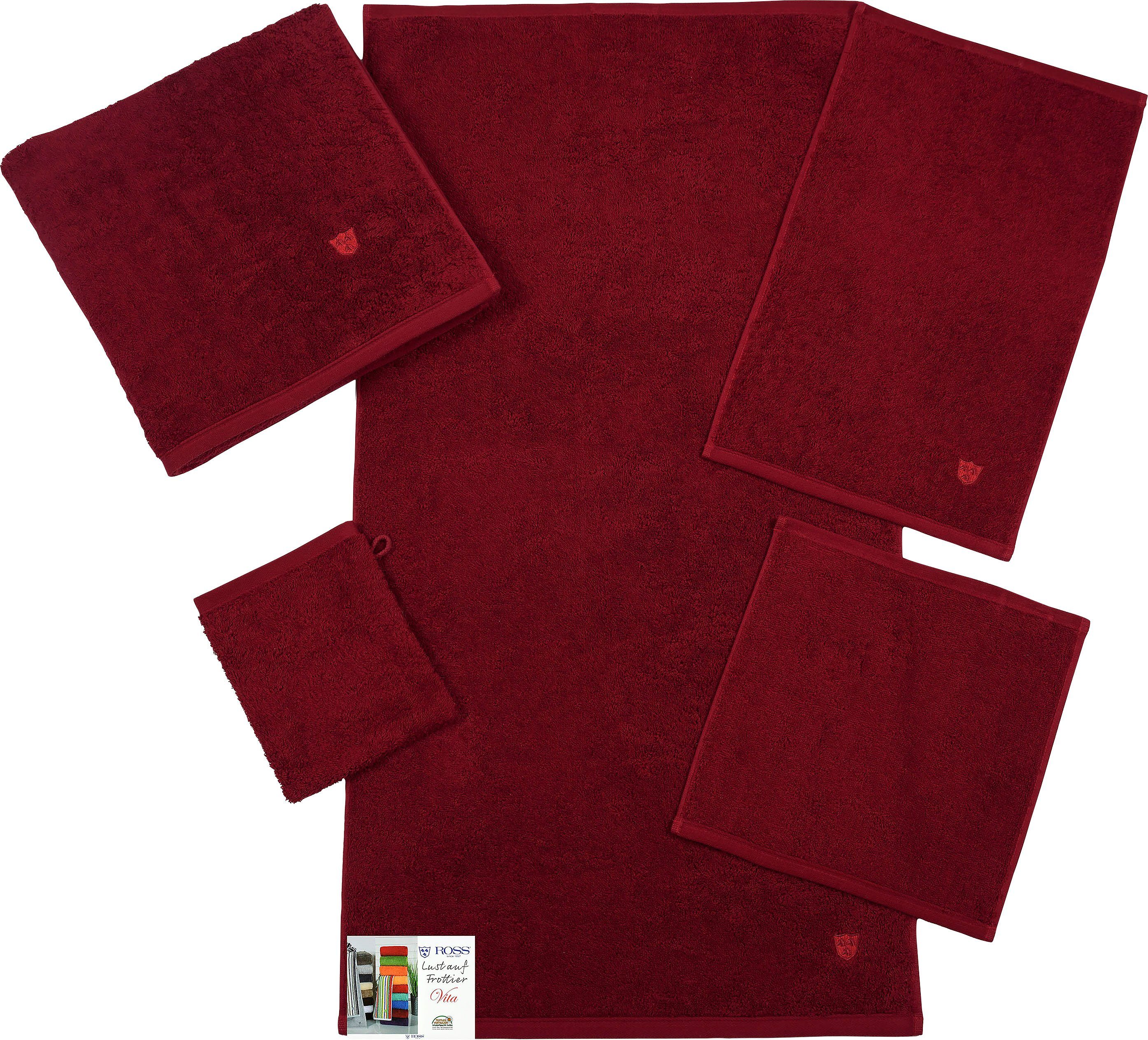 ROSS Duschtuch Vita, Frottier (1-St), Bestickung ROSS-Emblem