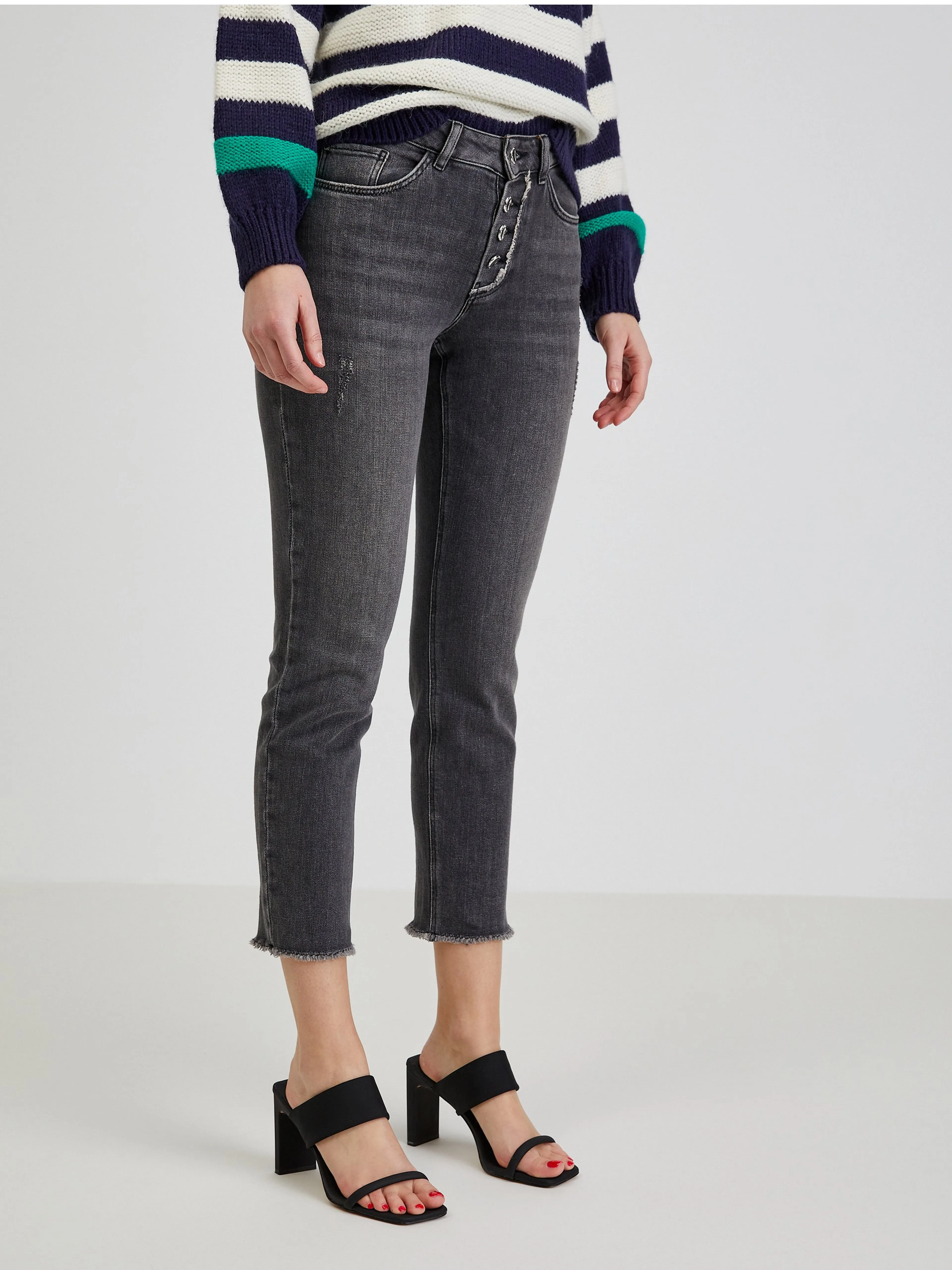 Dunkelgraue Damenjeans Slim Fit ORSAY