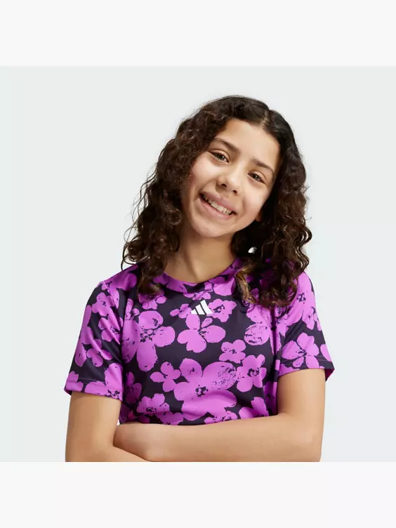 adidas Train Essentials Seasonal Printed Training Kids Crop-Shirt