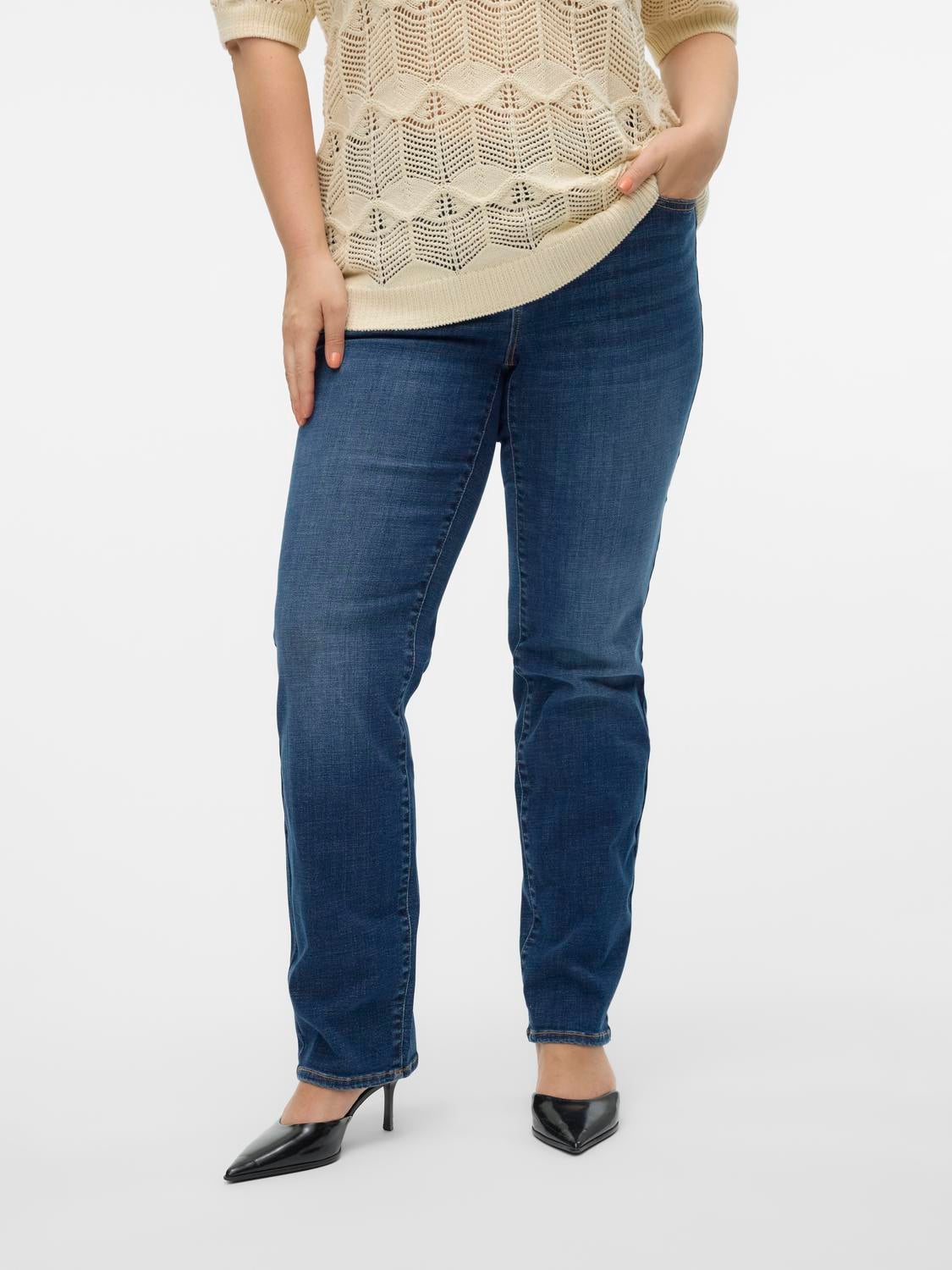 VMCFLASH Mid Rise Gerade geschnitten Jeans