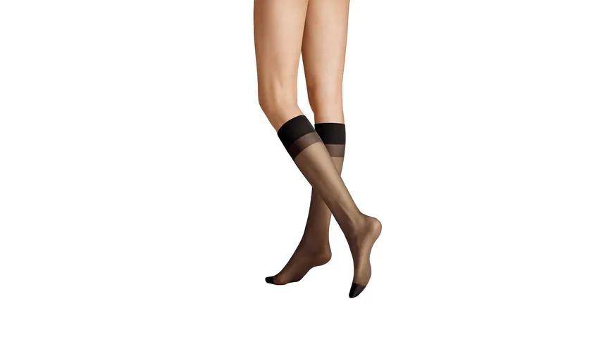 Hudson Damen Kniestrümpfe Simply 20 to Go 20 DEN 2er Pack Black