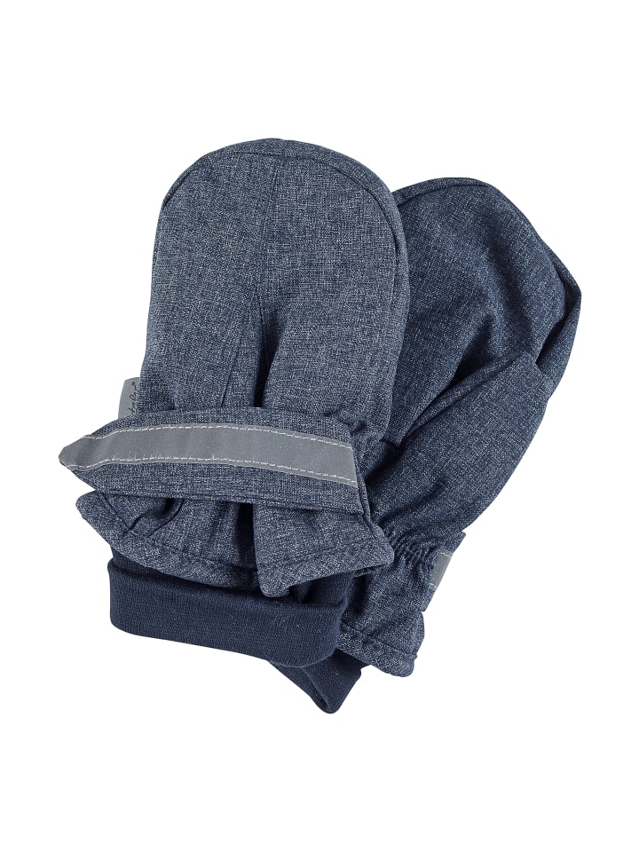 Sterntaler Fäustlinge uni in blau melange günstig kaufen