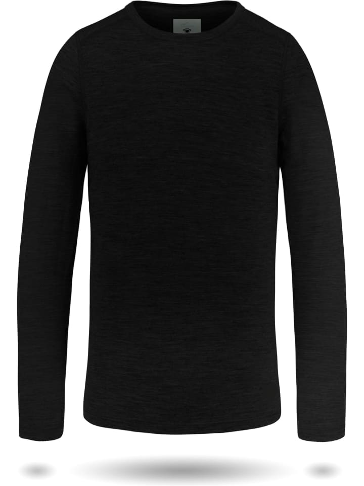 Normani Outdoor Sports Kinder Merino Langarm Broome in Schwarz günstig kaufen