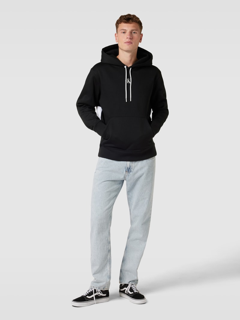 Hoodie mit Label-Print in black