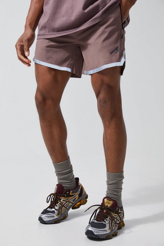 Active matte Stretch-Shorts mit Schlitz