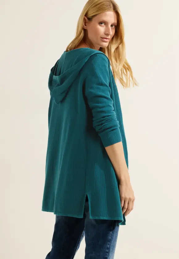 CECIL Lange Kapuzenstrickjacke