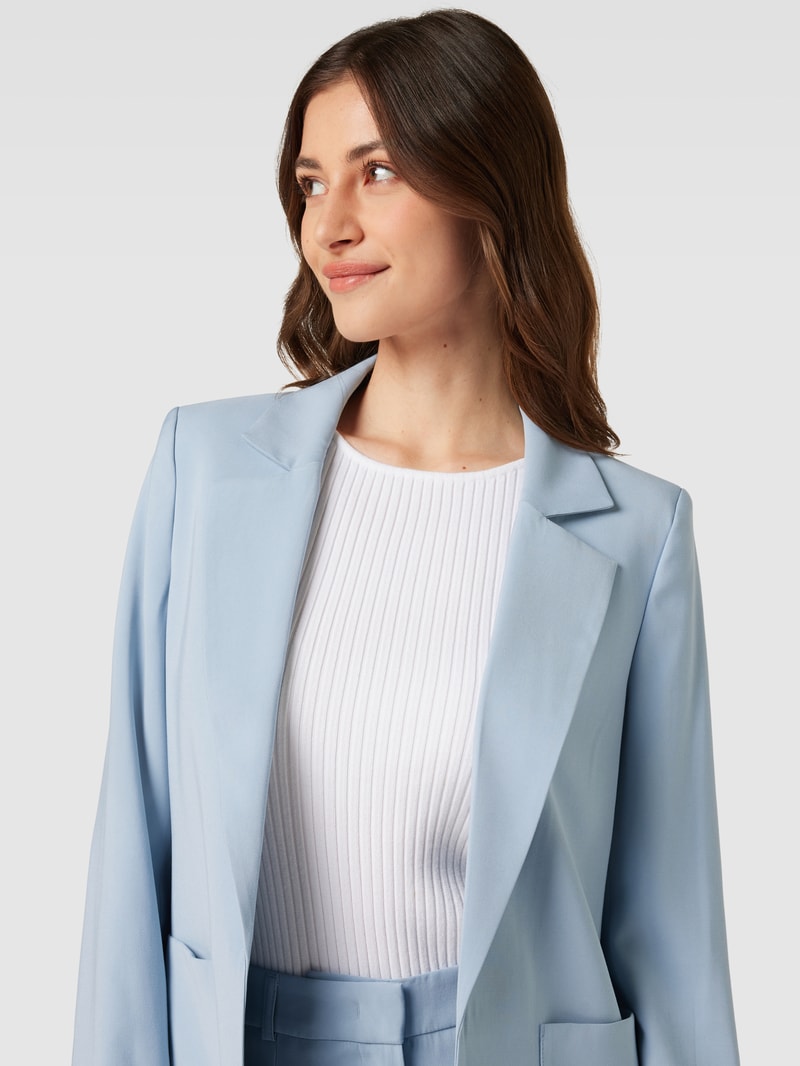 Blazer mit offener Vorderseite in rauchblau