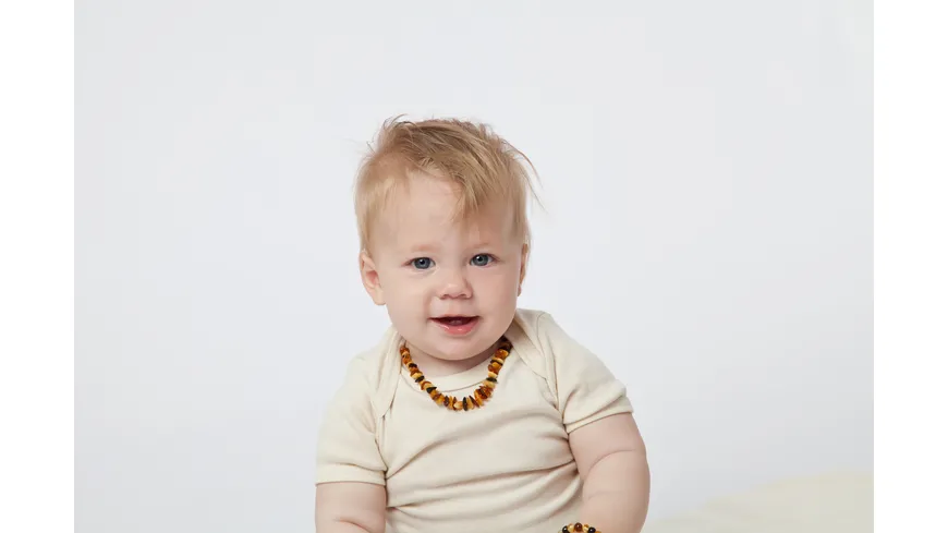 Grünspecht Baby-Bernsteinkette, Splitter, sortiert