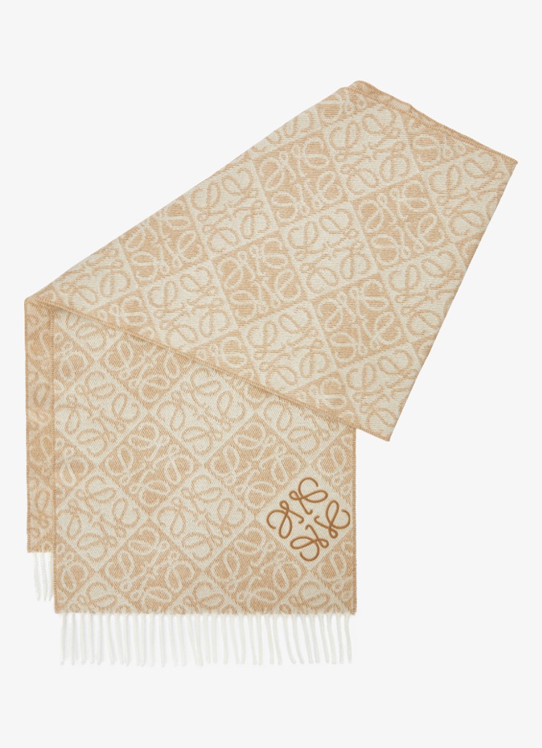 Eșarfă LOEWE Anagram din amestec de cașmir cu logo, 180 x 38 cm