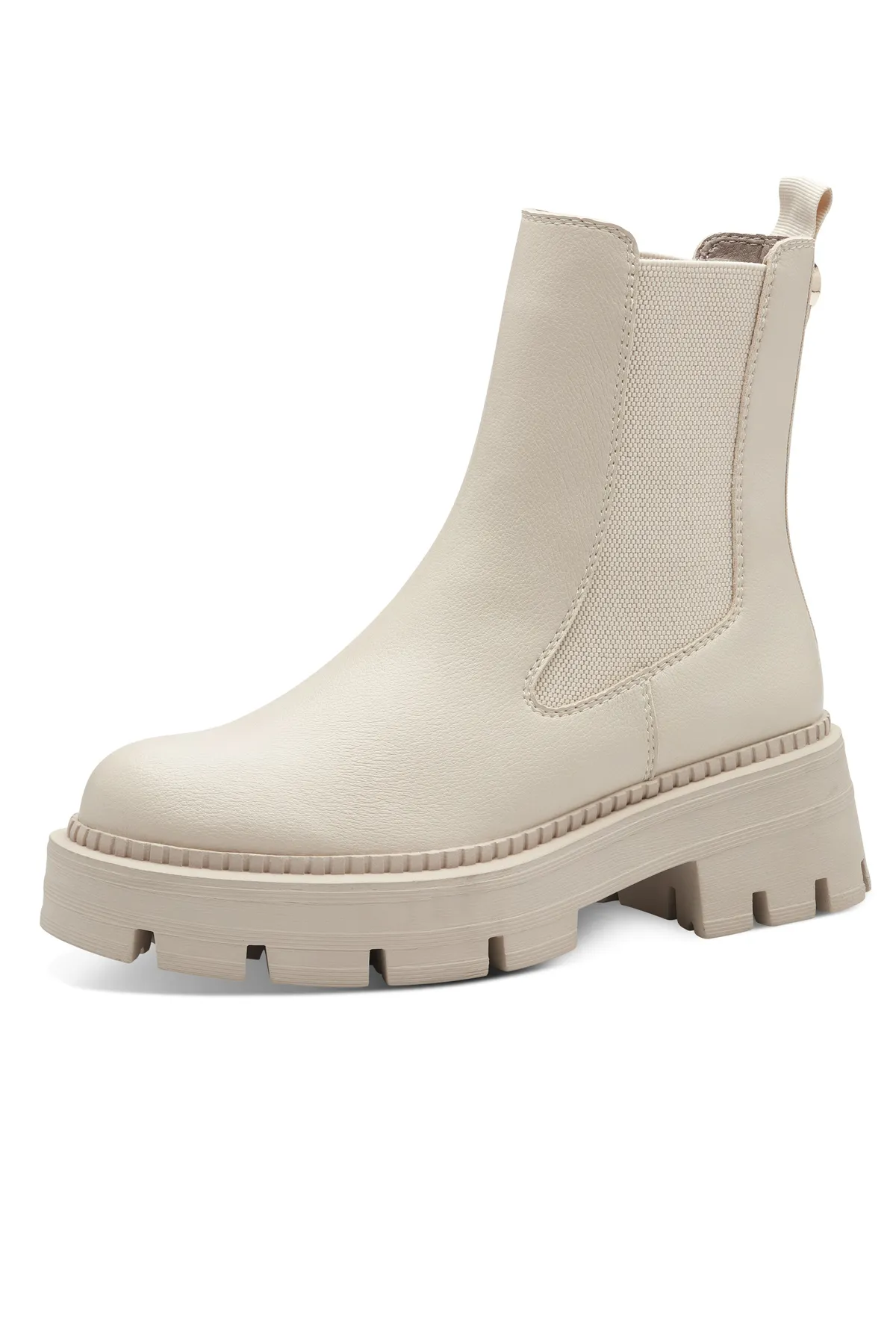 Tamaris  Stiefelette - Beige - Flacher Absatz