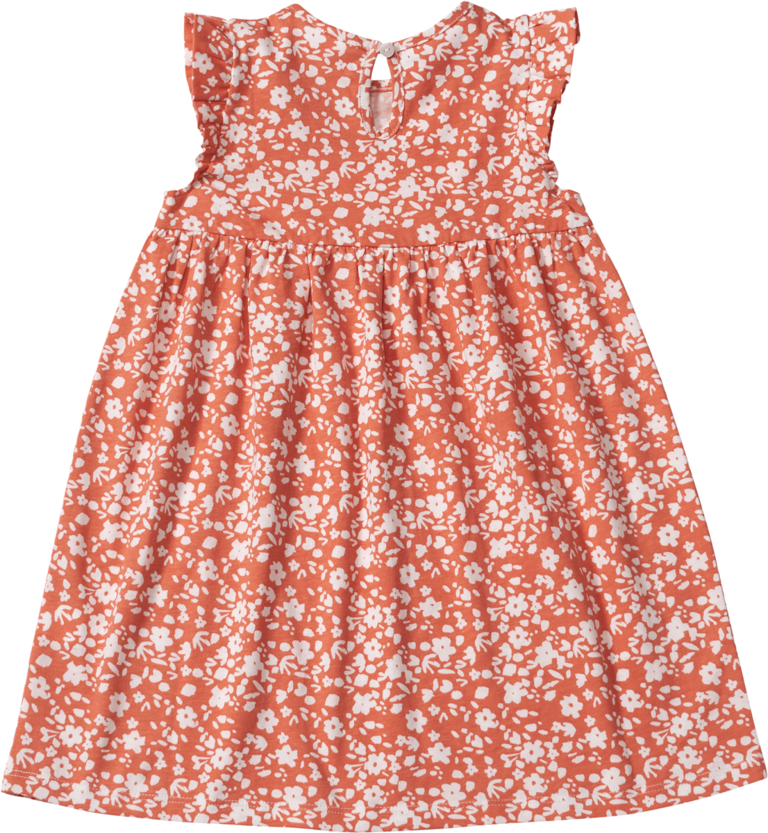 T-Shirt mit Blumen-Muster, orange, Gr. 104, 1 St