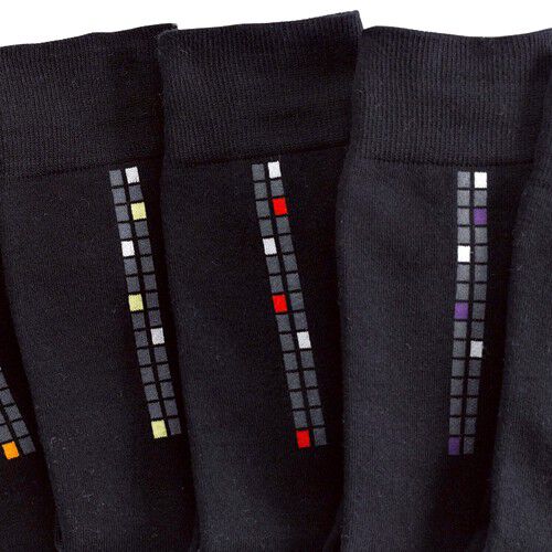 Mi-chaussettes motif carreaux