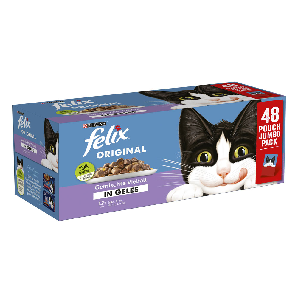 FELIX Gemischte Vielfalt Multipack - 48 x 85 g Portionsbeutel