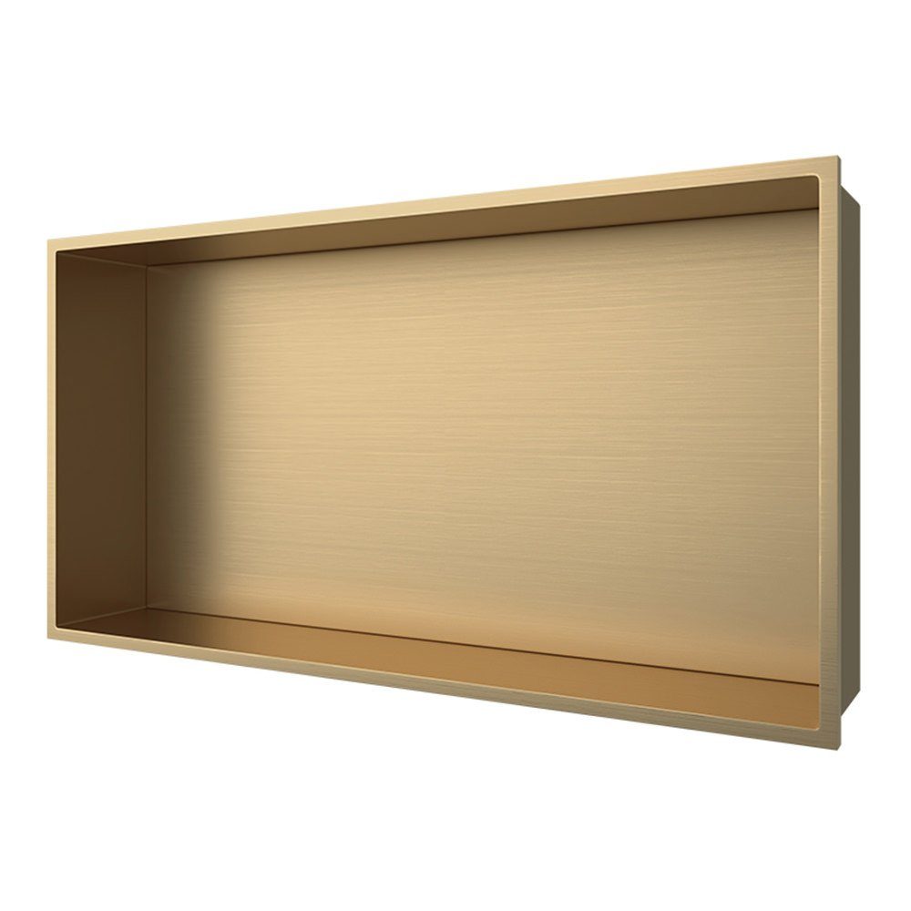 Aloni Regalaufsatz HEC60BG, (1-St), Aloni Wandnische Edelstahl gold gebürstet rostfrei 300x600x100mm