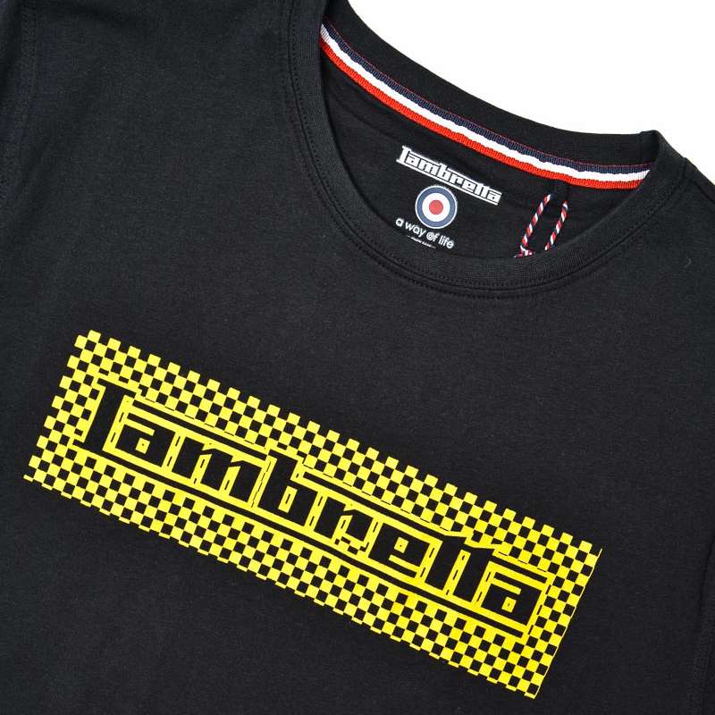 Lambretta Two Tone Box Herren T-Shirt SS0164-BLK GOLD