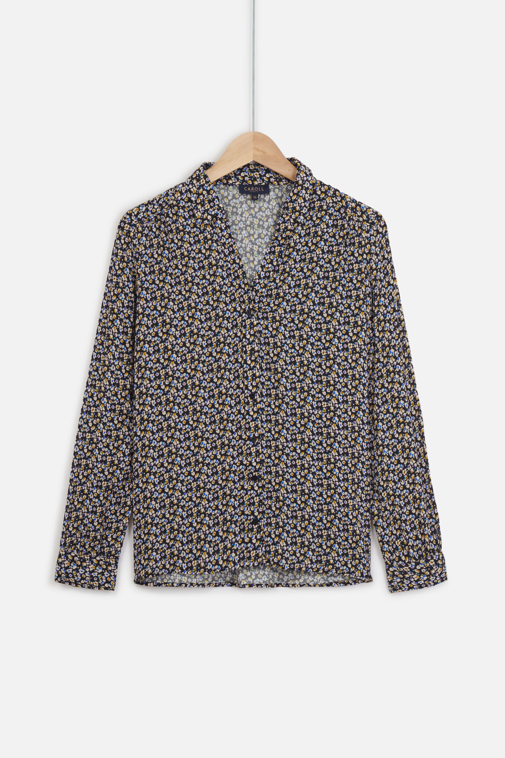 chemisier remy fleurs noir femme