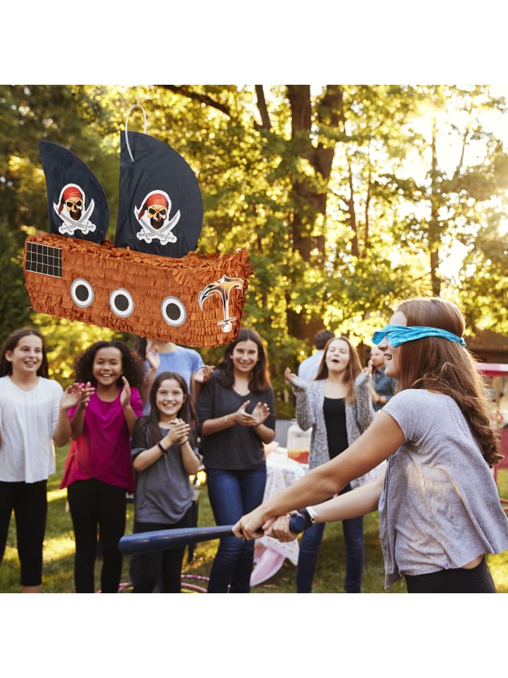 relaxdays Pinata Piratenschiff in Bunt günstig kaufen onesize