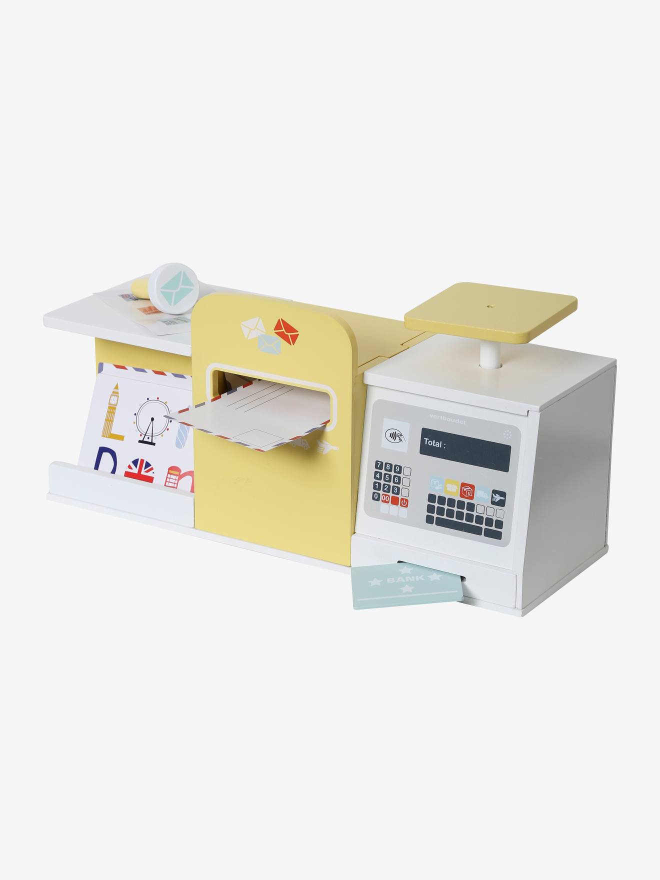 Bureau de poste en bois FSC® blanc