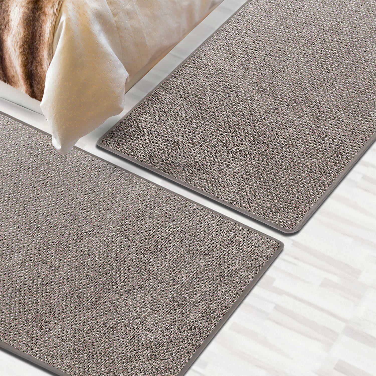 Bettumrandung Ponto, 5 Farben & 3 Größen, Bettvorleger Floordirekt, Höhe 6.5 mm, (3-tlg)