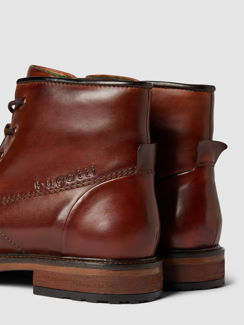 Boots aus Leder Modell 'Marcello' in cognac