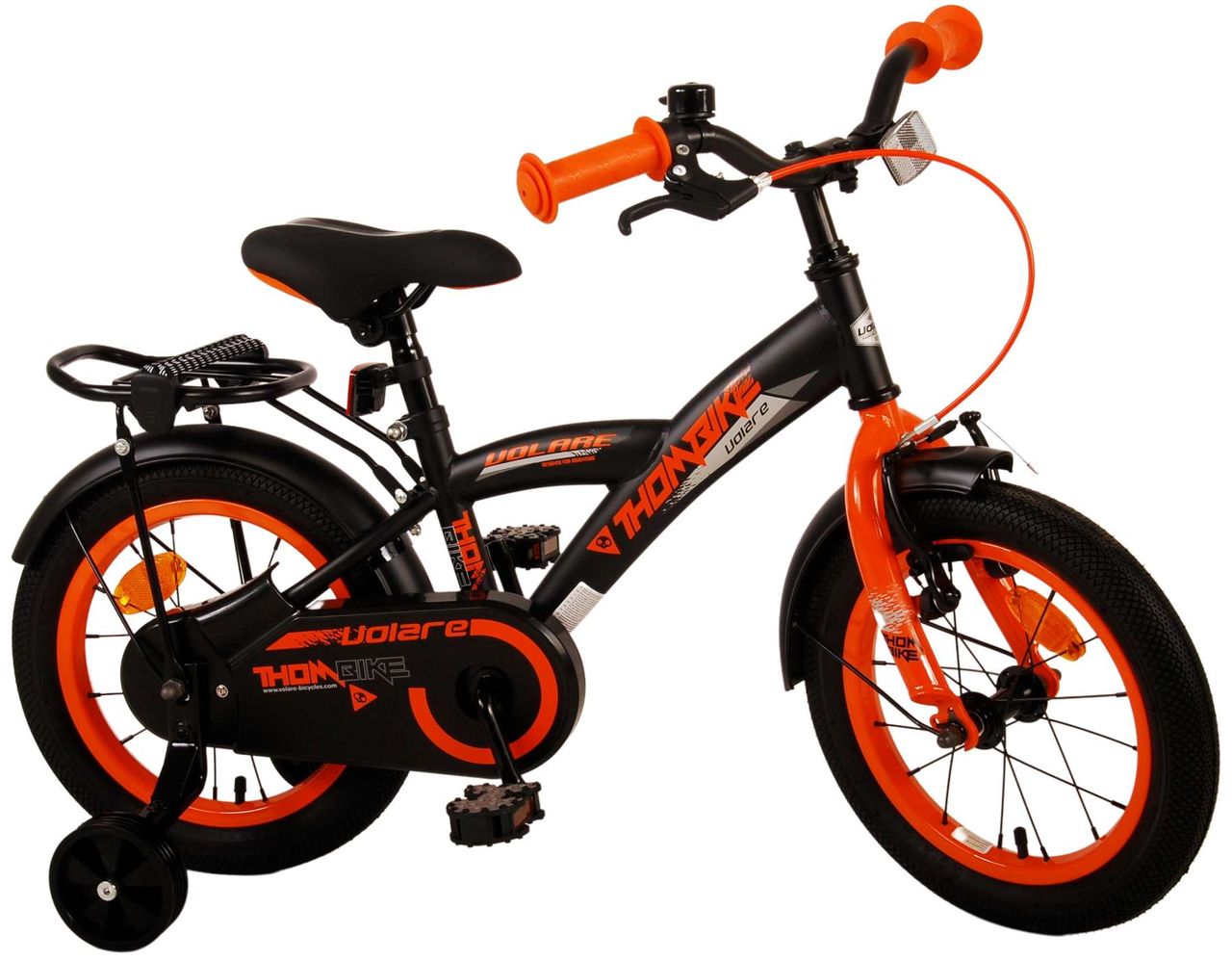Volare Thombike Kinderfahrrad - Jungen - 14 Zoll - Schwarz Orange