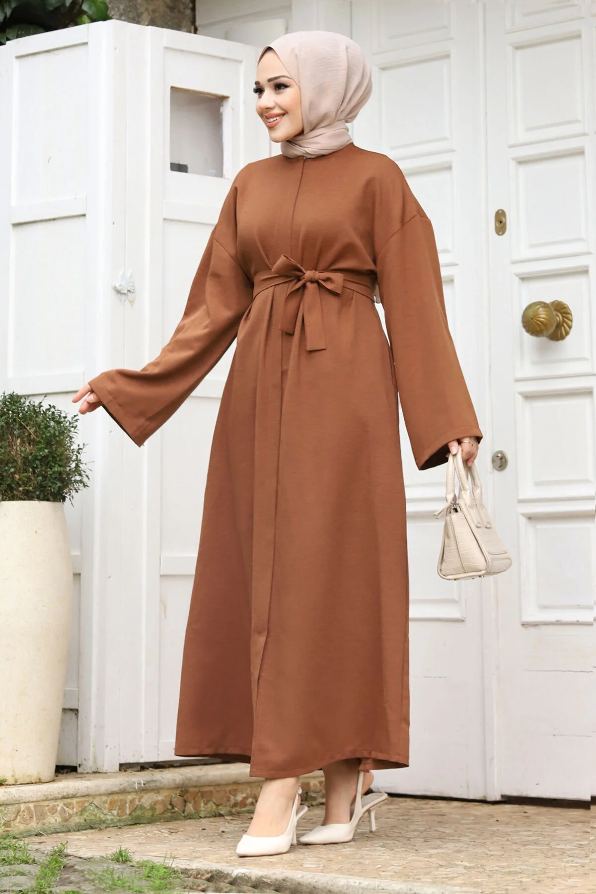 Tesettür Dünyası  Cap & Abaya - Braun - Basic