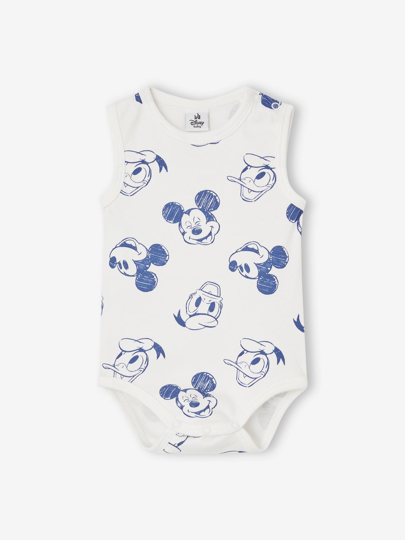 Mickey 2er-Pack ärmellose Baby Bodys Disney MICKY MAUS - himmelblau