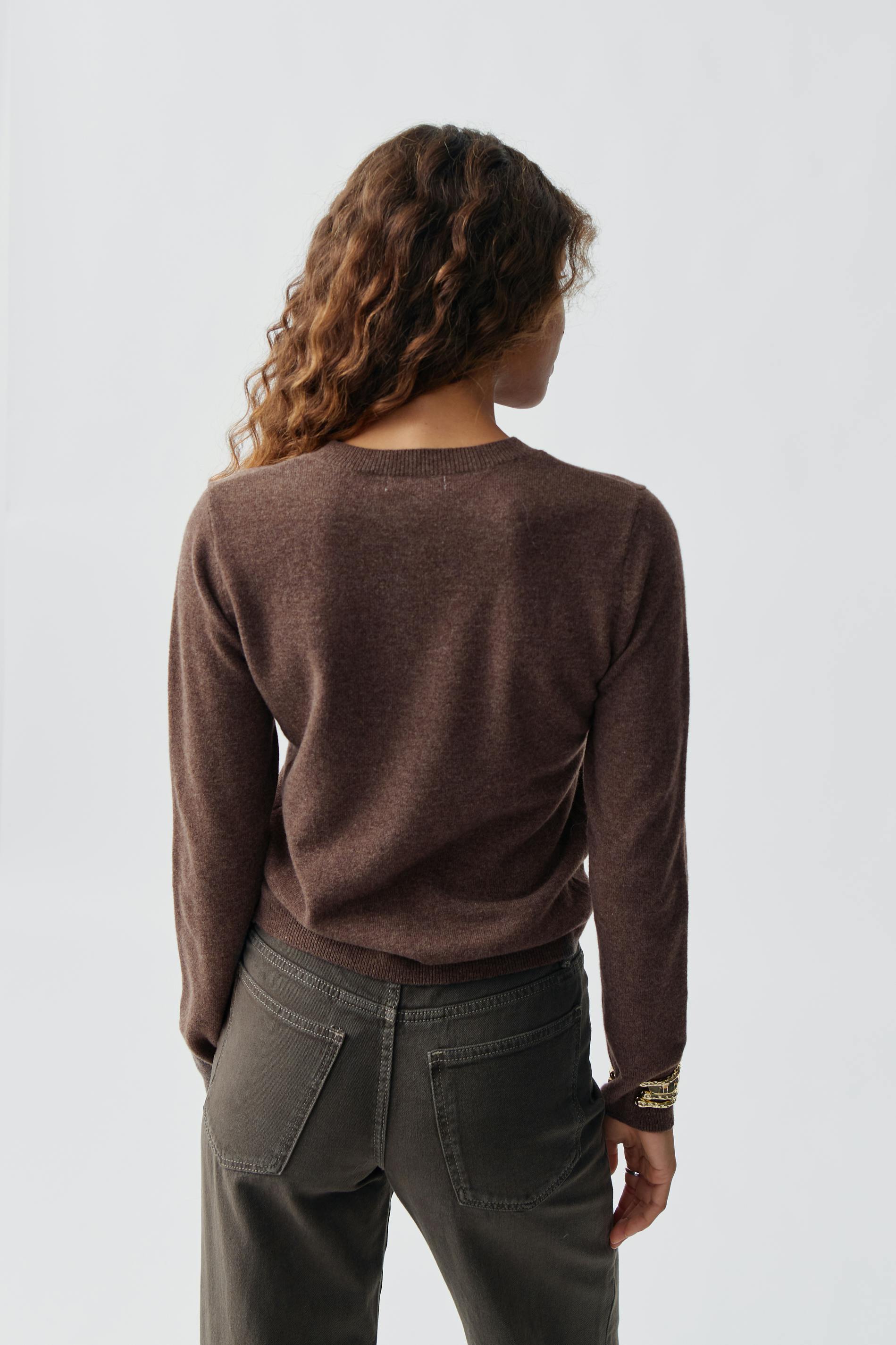 Fine knit merino wool cardigan